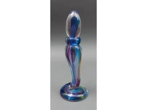 Andrew Shea signierter mundgeblasener Kunstglas Parfüm Flakon mit Dauber - Bild 1 von 7