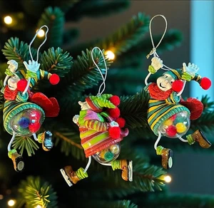 Vintage Set (3) Silvestri Harz Schneemänner skurril Weihnachtsschmuck 5,5" Höhe - Bild 1 von 7