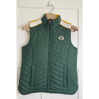 Chaleco PEQUEÑO Green Bay Packers Mujer Equipo NFL Ropa Verde Amarillo Logo Foto 1 de 4