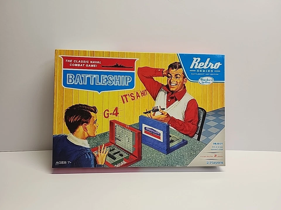 Battleship Game Retro Series 1967 Edition The Classic Naval Combat Game Hasbro - Image 1 of 4