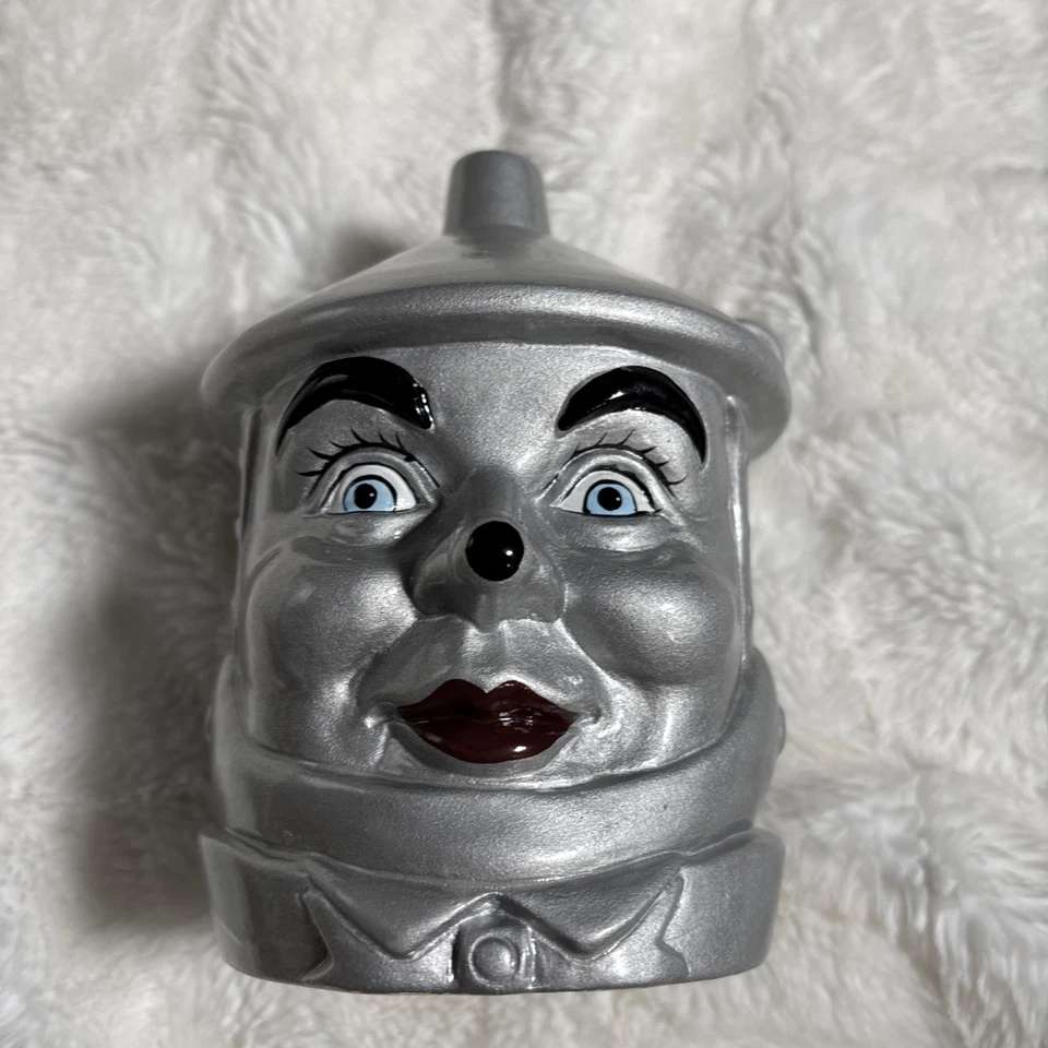 O Mágico de Oz Homem de Lata Banco de Moedas por Enesco Antigo 1989 Com Rolha - Imagem 1 de 4