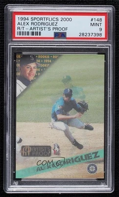 1994 Sportflics 2000 Rookie & Traded Artist's Proof Alex Rodriguez PSA 9 MINT RC - Image 1 of 2