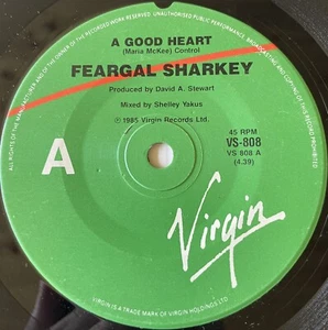 Feargal Sharkey A Good Heart Vinyl Record 7” 45 RPM VS-808 Virgin 1985 - Picture 1 of 24