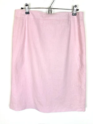 Falda lápiz recta CHADWICKS para mujer 12 rosa pálido corpcore mezcla de lino Foto 1 de 4