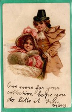 YOUNG HEARTS * TUCK ART * FRANCES BRUNDAGE * 1562 * CHROMOGRAPHED * c.1905 * J45