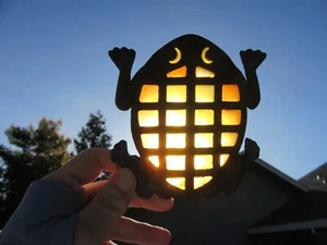 Vintage Cast Iron Stained Glass Frog Trivet Hot Plate - Picture 1 of 5