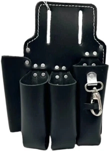 Oil Tanned 4 Pocket Leather Plier Holder Tool Belt Pouch Waist Bag Multi Pocket - Picture 1 of 1