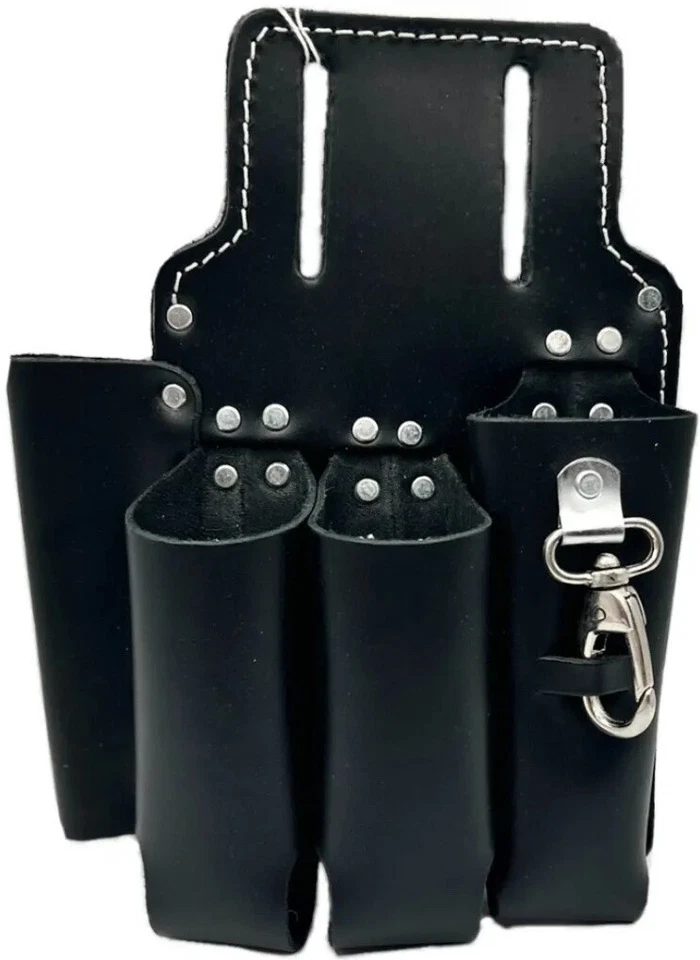 SUPREME LEATHER Oil Tanned 4 Pocket Leather Plier Holder Tool Belt Pouch Waist Bag Multi Pocket