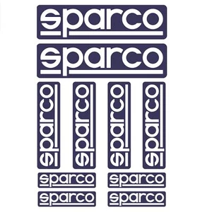 Sparco Motorsport Sticker Pack Race Rally with 10 Decals Mixed Sizes Blue/White - Picture 1 of 11