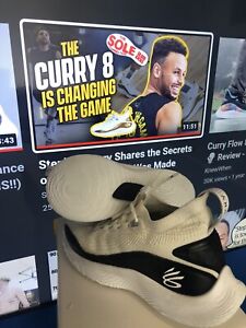 *The GOAT!* Curry 8 FLOW white/black (Better than Curry 9) *Best Ever!* Size 9.5