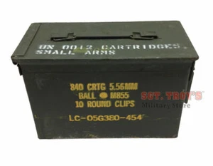 Original .50 CALIBER 5.56mm Military AMMO CAN M2A1 50CAL METAL AMMO CAN BOX VGC - Picture 1 of 8