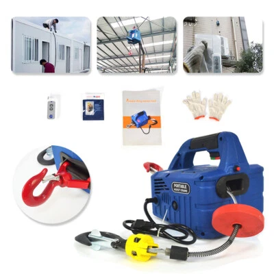 Cabrestante eléctrico doméstico portátil 110 V control manual/inalámbrico 500 kg x 7,6 m EXCELENTE Foto 1 de 4