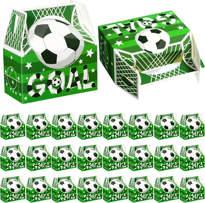 Zonon 25 Piezas Fútbol Fiesta Favor Golosinas Cajas Fútbol Caramelo Regalo Bolsas Cardbo Foto 1 de 4