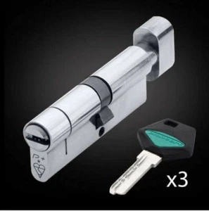 Daumendrehtürschloss & Schlüssel für Terrassenwohnwagen Haustür Euro 6 Pin Pioneer Plus - Bild 1 von 2