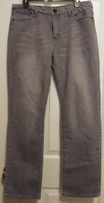 Pantalones de mezclilla para mujer ajustados de algodón lavado oscuro talla 12 elásticos tiro bajo  Foto 1 de 4