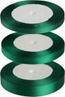 FEPITO Dark Green Ribbon Set 6mm 10mm 15mm for Crafts Gift Wrapping Floristry