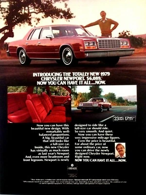 1979 Chrysler Newport Large Print Ad  - Image 1 of 2