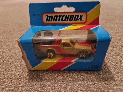 VINTAGE MATCHBOX MB58 RUFF TREK GOLD HOLDEN PICK UP NEAR MINT IN ORIGINAL BOX - Image 1 of 4