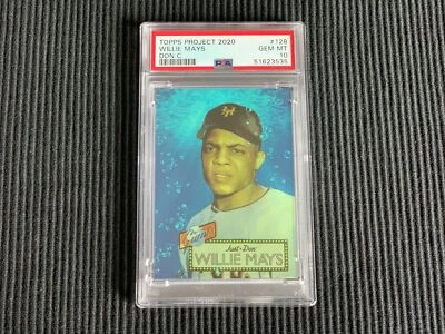 2020 TOPPS PROJECT #128 WILLIE MAYS / DON C *PSA 10 GEM MINT* GIANTS - Image 1 of 2