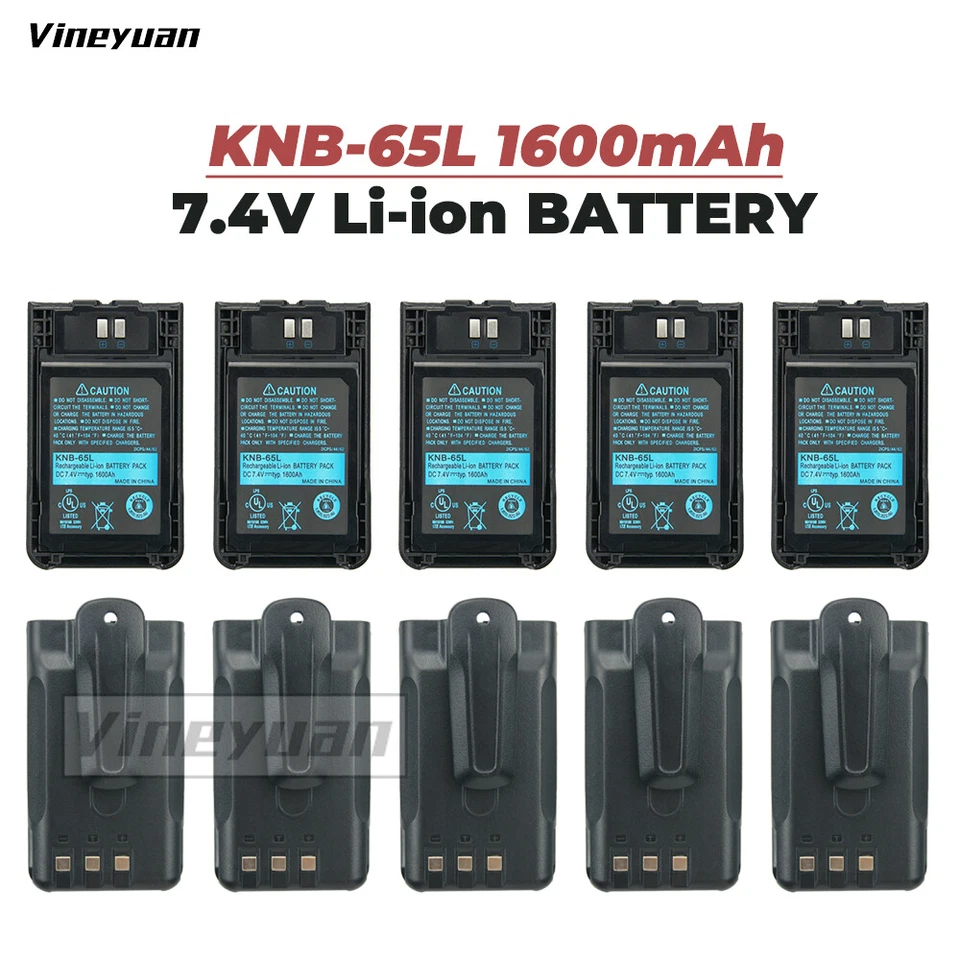 10pc KNB-65L Li-ion Battery For Kenwood TKU100 TK2000 TK3000 TK3501 TK3212 Radio - Image 1 of 4