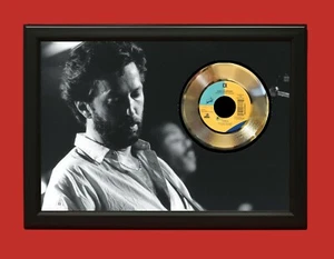 Eric Clapton 2 Poster Art Wood Framed 45 Gold Record Display C3 - Picture 1 of 4