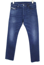 DIESEL Buster C870F Men Jeans W30/L30 Stretch Regular Slim Tapered Fit Blue
