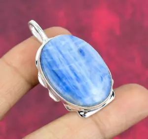 Kyanite Gemstone 925 Sterling Silver Handmade Jewelry Pendant Gift For Love - Picture 1 of 5