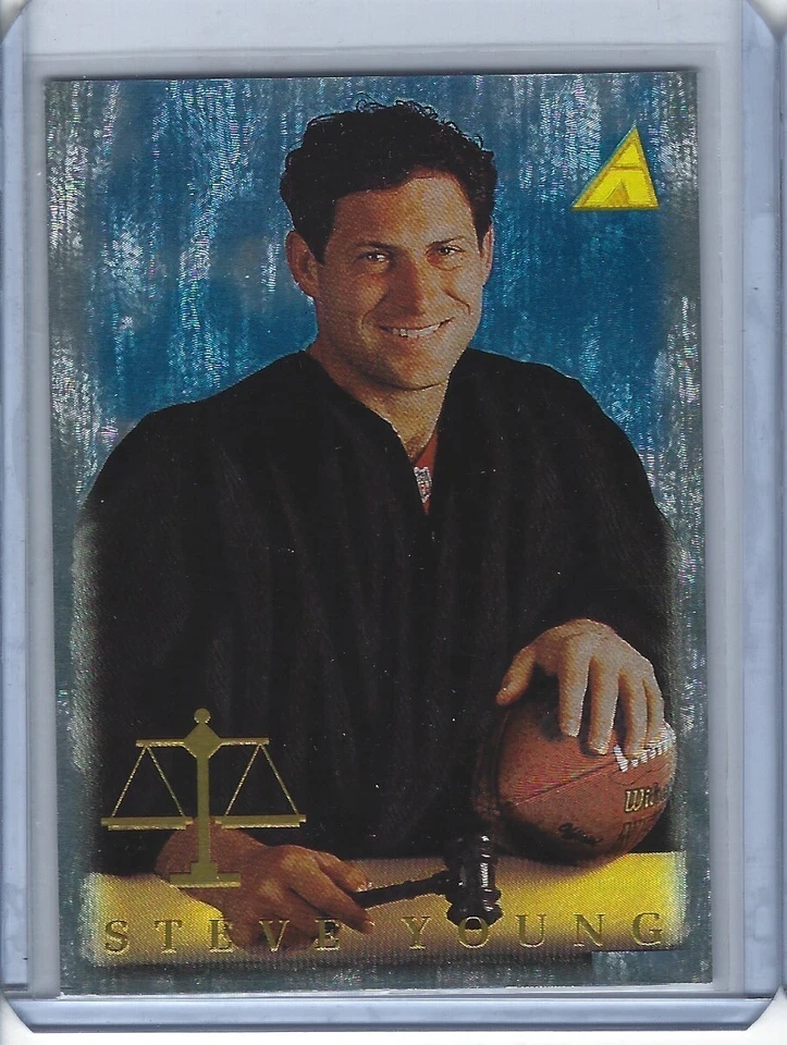 1995 Pinnacle Steve Young #192 Trophy Collection Dufex Parallel Judge Scales  - Image 1 of 1