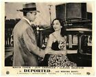 Deported Original Lobby Card Jeff Chandler Marina Berti vintage car at dock 1950