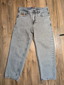 Empyre Jeans Uomo Lavaggio Acido Denim Skate Baggy Streetwear Uomo Taglia 34x29 - Foto 1 di 5