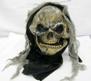Totally Ghoul Crypt Creature Skeleton Skull Mask With Shroud  AK - Picture 1 of 6