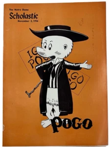 The Notre Dame Scholastic Pogo Publication 2 de noviembre de 1956 DE COLECCIÓN RARO - Imagen 1 de 7