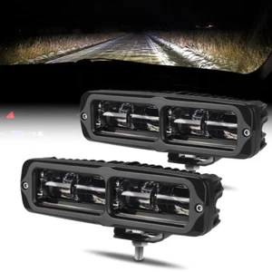 2X 6inch 6000K White LED Driving Work Lights Bar Spot Pods Fog Lamp Offroad SUV - Picture 1 of 11