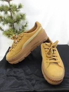 Women’s PUMA Fenty by Rhianna Golden Suede Creeper Platform Sz 9 - Picture 1 of 19