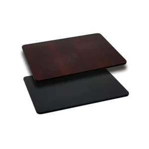 Glenbrook 24 In. X 30 In. Black or Mahogany Reversible Laminate Rectangle Table - Picture 1 of 4