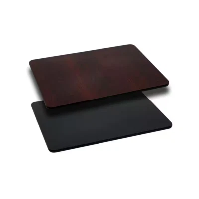 Glenbrook 24 In. X 30 In. Black or Mahogany Reversible Laminate Rectangle Table - Image 1 of 4