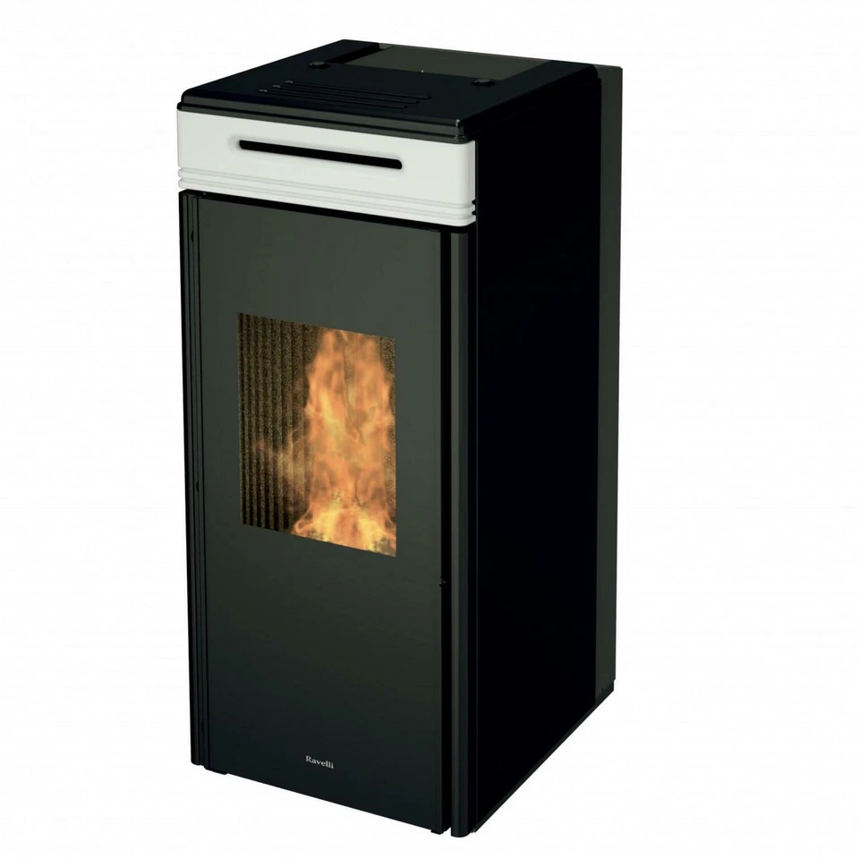 Termostufa a pellet Idro Ravelli HRV 100 TOUCH 10 kW rivestita in maiolica - Immagine 1 di 1