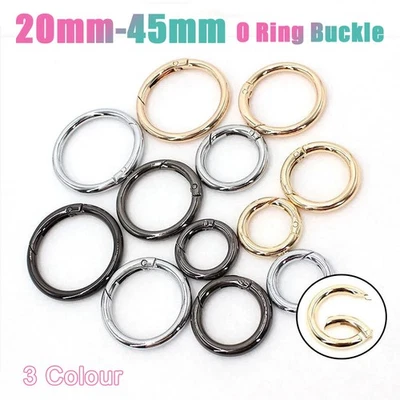 Mosquetón de anillo tórico de resorte de 20 mm-45 mm bolsa correa de cinturón llave hebilla clip a presión Foto 1 de 4