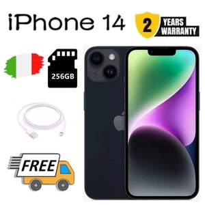 NUOVO Apple iPhone 14 - 256GB - Mezzanotte (Sbloccato) 💎Garanzia 24 MESI - Foto 1 di 6