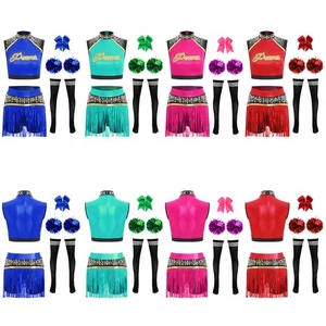 Women Cheer Leader Uniform Cheerleading Skating Set Halloween Outfits Musical - Picture 1 of 48