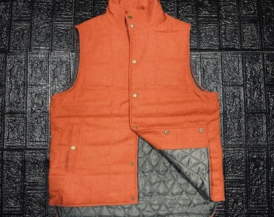 Spectre & Co. Quilted Wool Blend Button Down  Vest Sz M/XL - Image 1 of 4