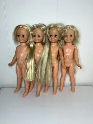 ***PARA REPUESTOS/TLC*** Muñecas De Colección Ideal Crissy Family "Terciopelo" Años 70 Lote De 4 Foto 1 de 4