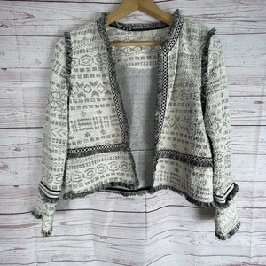 Cárdigan Blazer Anthropologie Moon River Flecos Tweed Talla L Boho Chic - Imagen 1 de 9