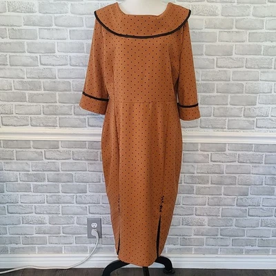 Vestido Bettie Page Tatyana Midi Niña Curvilínea Retro Lunares Trad Talla Grande 4XL Foto 1 de 4