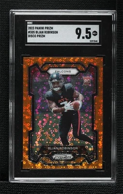 2023 Panini Prizm Rookies Disco Bijan Robinson #305 SGC 9.5 Mint+ Rookie RC - Image 1 of 3