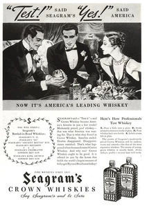 1934 Seagrams Crown Whiskies: Yes Said America Vintage Print Ad - Picture 1 of 1