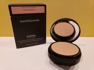 Bare Minerals~BarePro 24HR Skin-Perfecting Powder Found ~ Light 22 Neutral ~ NIB - Image 1 of 2