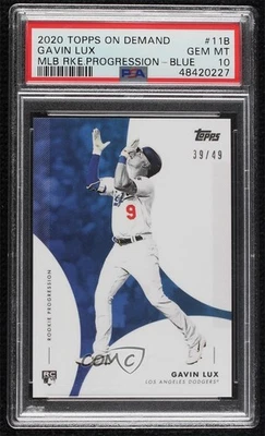 2020 Topps On Demand Rookie Progression Blue /49 Gavin Lux #11B PSA 10 GEM MT RC - Image 1 of 2