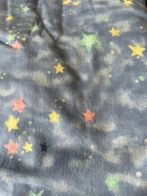 Blue Star Fabric Cotton Prewashed Pastel Nursery Over 2 Y  x 44" Sky Quilt F59 - Image 1 of 4