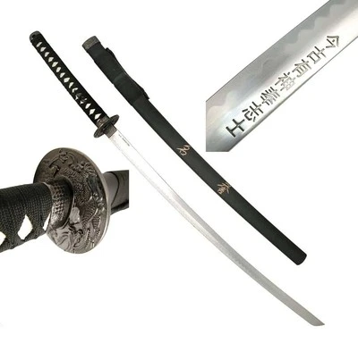 "Última espada japonesa samurai 40 1/2"" código Bushido honor grabado WF-1477" Foto 1 de 4